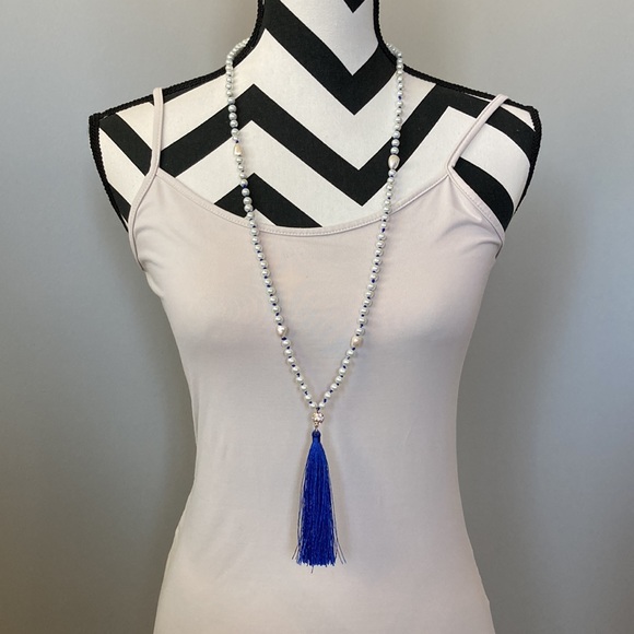 Long Bead & Tassel Necklace - Picture 6 of 6